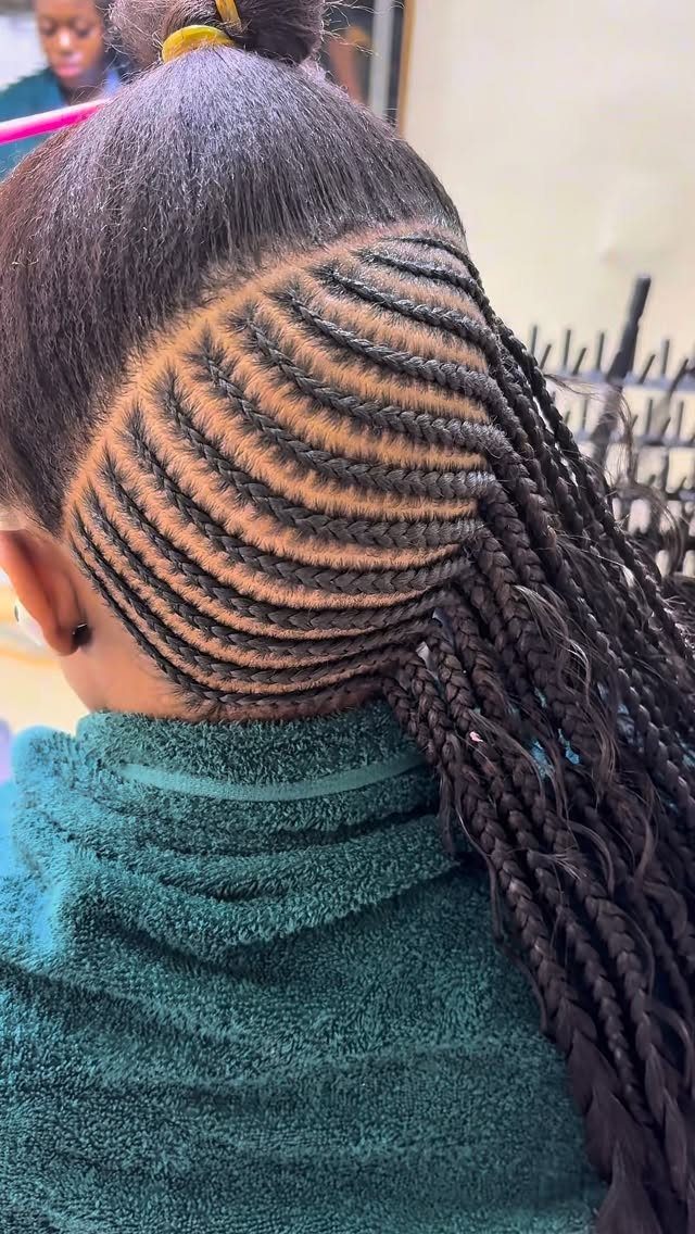 12 Braids Hairstyles: 29 Ideas, From Box Braids to Milkmaid 16 Cornrow braids with a deep side part sweeping across the scalp in dark hair.