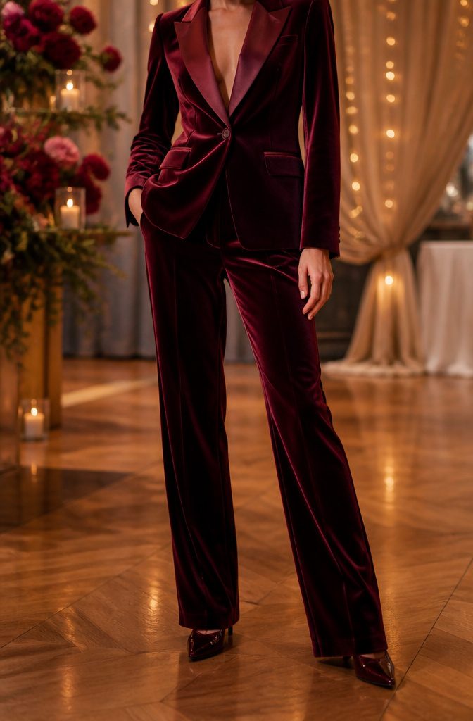 A tailored suit featuring a well-cut jacket and trousers.