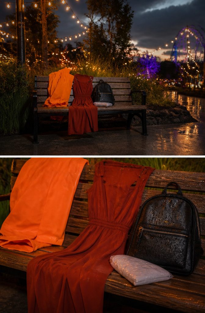 A photo showing a plastic poncho, highlighting the need for rain gear at Halloween Horror Nights.