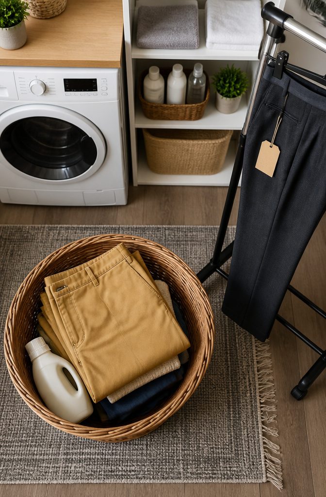 Chinos vs Dress Pants: 8 Clear Differences for 2026 5 A visual contrast between the care requirements of chinos and dress pants.