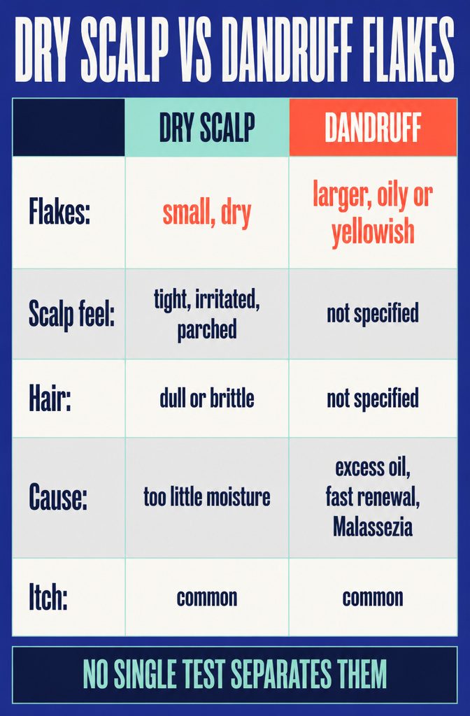 Dry Scalp Black Hair: Causes, Daily Care, and When to Get Help 3 Dry scalp and dandruff flakes compared in a fashion information graphic