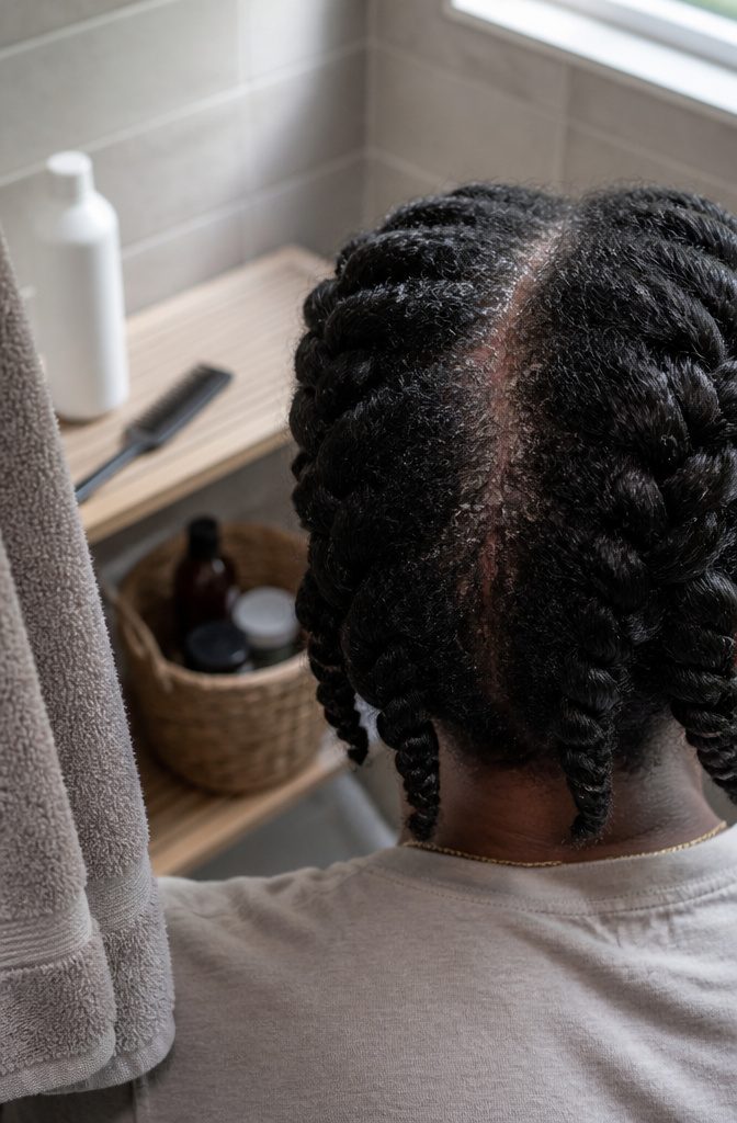 Dry Scalp Black Hair: Causes, Daily Care, and When to Get Help 7 Coiled black hair around a dry scalp with visible irritation