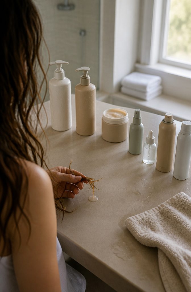 Hair Styling at Home: Tools, Products, and Technique Basics 3 Shampoo conditioner curl cream volume product serum dry shampoo and hairspray