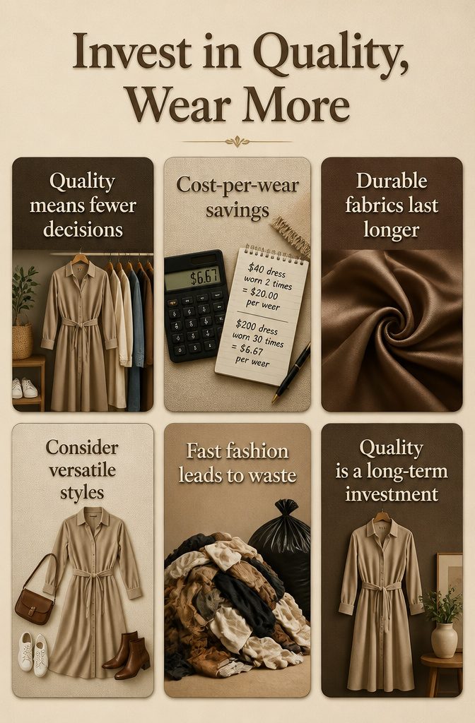 A silk shirt dress displayed on a hanger.