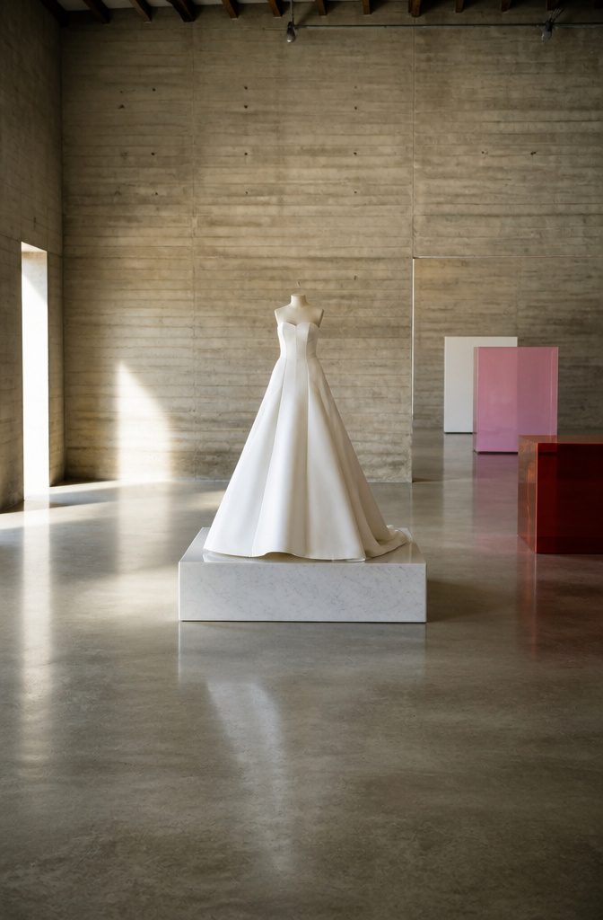 Most Popular Vera Wang Wedding Dresses: 18 Styles for 2026 7 A custom gown inspired by the Arena at the Chinati Foundation.