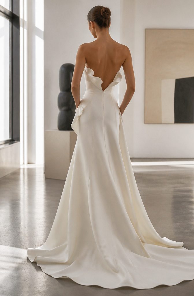Most Popular Vera Wang Wedding Dresses: 18 Styles for 2026 14 A gown with a low back and sculpted neckline.