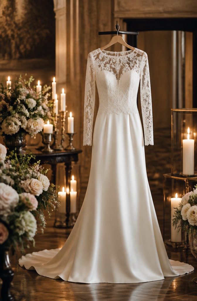 Most Popular Vera Wang Wedding Dresses: 18 Styles for 2026 12 A long-sleeved gown with a French lace bodice.