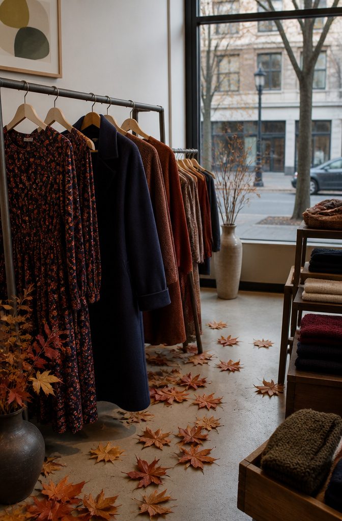 When Do Fall Dresses Come Out: A Guide to 2026 Fashion Timing 7 Clearance racks displaying remaining fall dresses in a store.